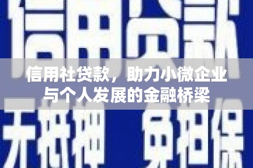 临沭信用社贷款，助力小微企业与个人发展的金融桥梁