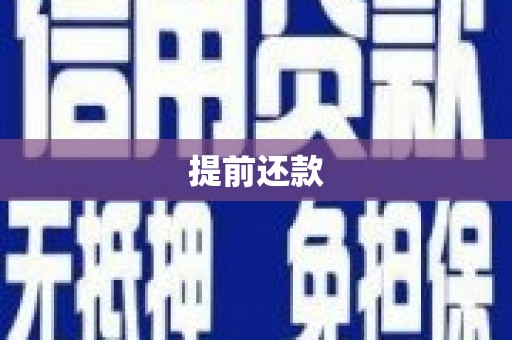 临沭提前还款