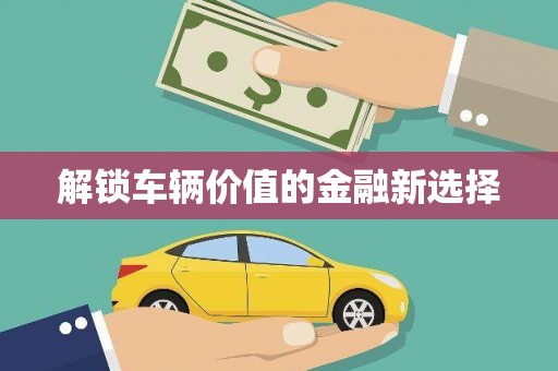 临沭解锁车辆价值的金融新选择