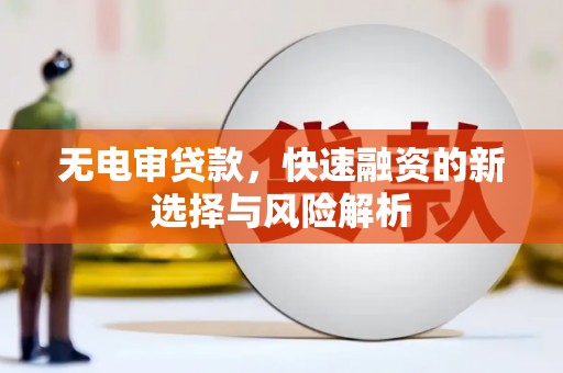 临沭无电审贷款，快速融资的新选择与风险解析