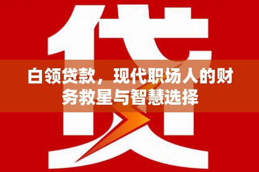 临沭白领贷款，现代职场人的财务救星与智慧选择