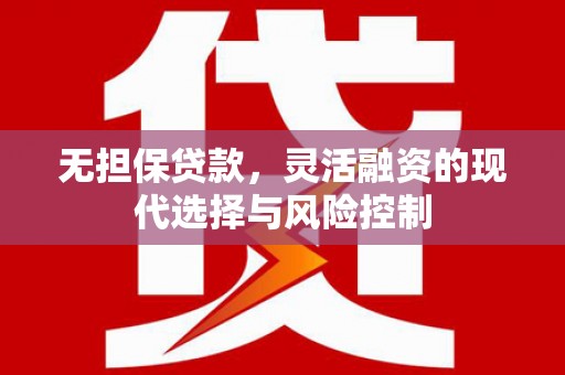 临沭无担保贷款，灵活融资的现代选择与风险控制