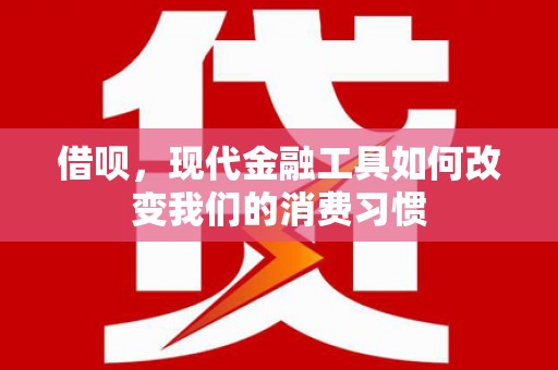 临沭借呗，现代金融工具如何改变我们的消费习惯