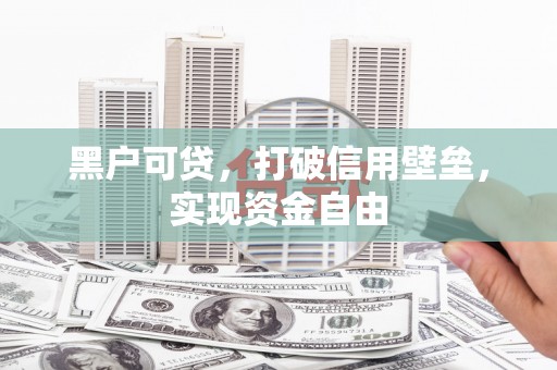 临沭黑户可贷，打破信用壁垒，实现资金自由