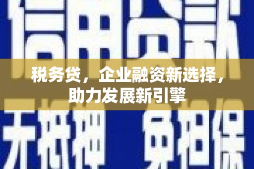 临沭税务贷，企业融资新选择，助力发展新引擎