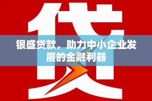 临沭银盛贷款，助力中小企业发展的金融利器